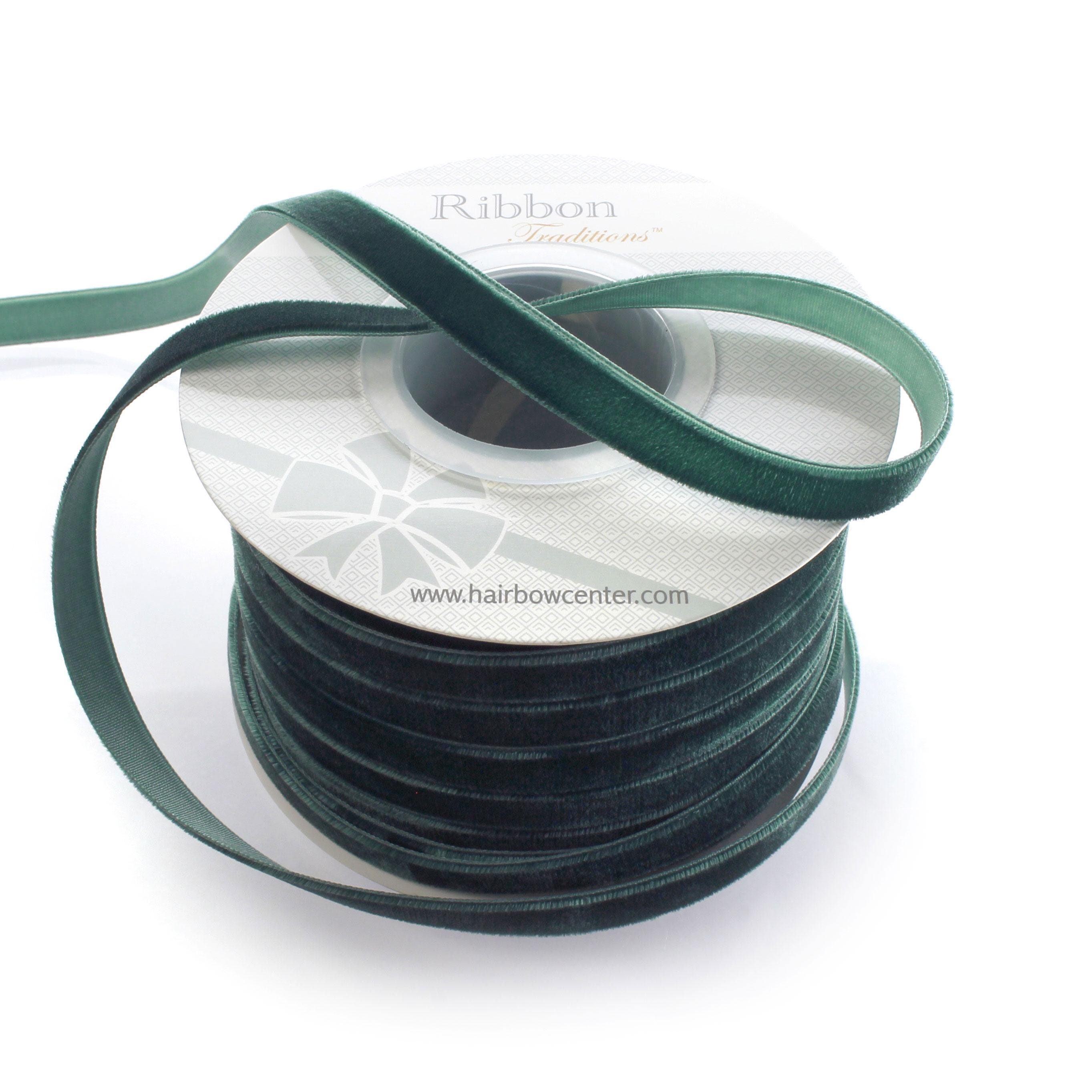 Hunter Strong Ribbon Hunter Green Velvet Ribbon Choose Width and Length - Etsy