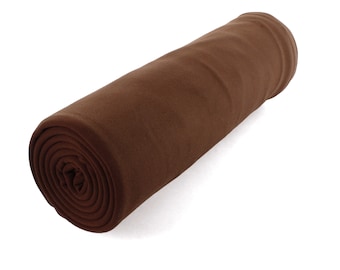 Enfärgat valnötsbrunt DBP 4-vägs stretchtyg Dubbelborstad polyester i 1/2 yard, 1 yard eller 6" remsa