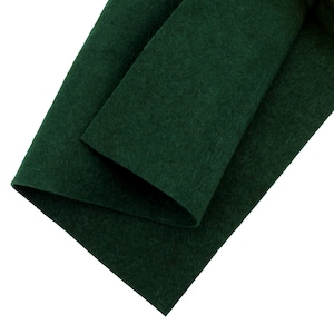 Hunter Green 40% Merino Wool Blend Felt Crafting Sheets sz A4