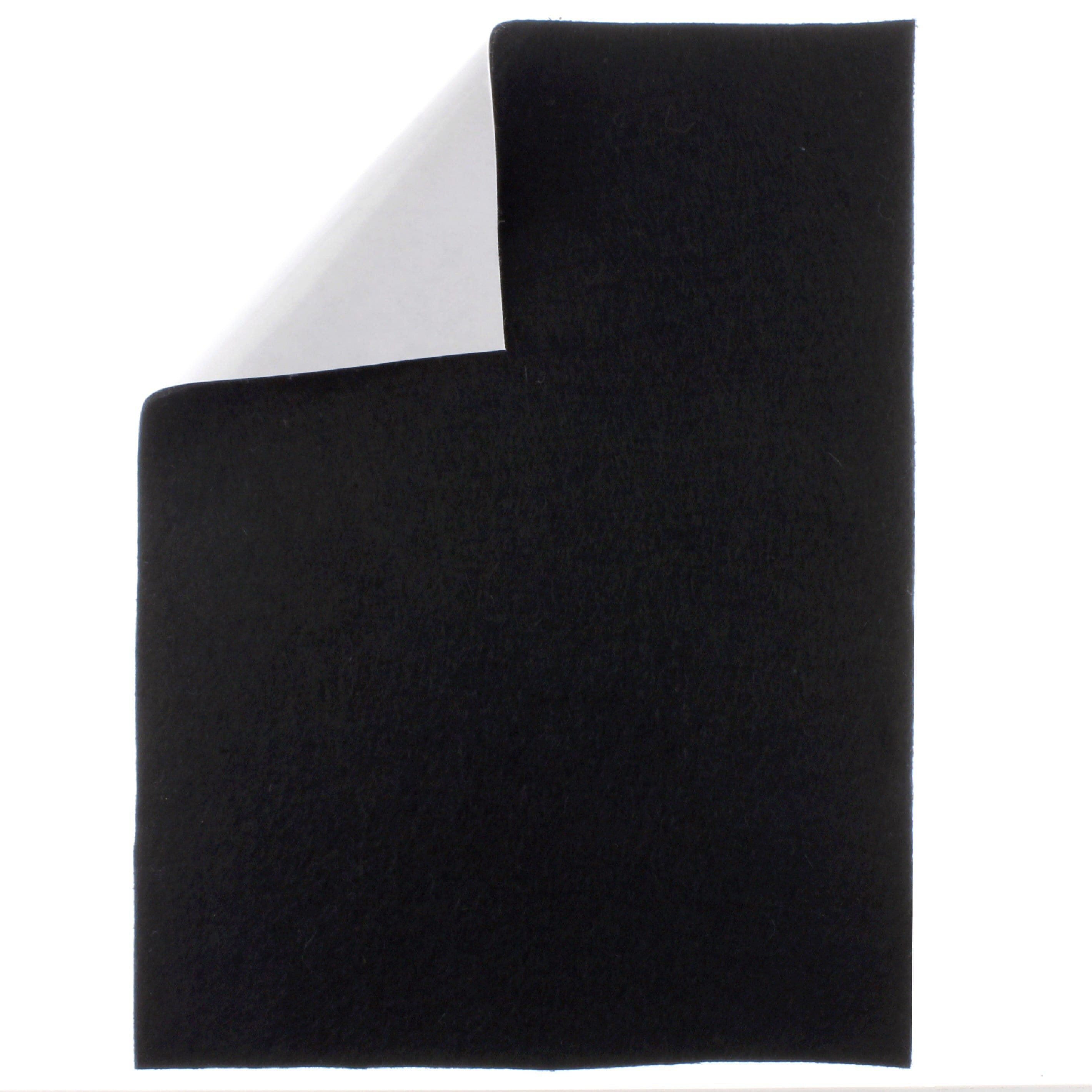 12 x 12 x 1/8 Thickness Adhesive Black Felt Sheets Sticky Felt Fabric  Pads for Art and Home Making (8 Pieces)