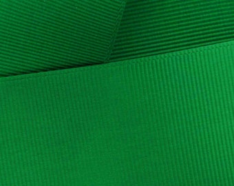 Emerald Grosgrain Ribbon Solid Choose Width and Length