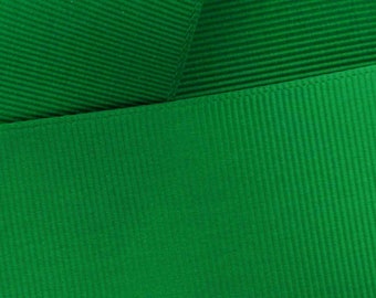 Emerald Grosgrain Ribbon Solid- Choose Width / Length