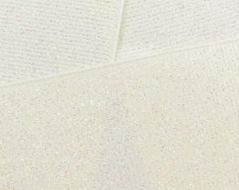 Ivory Dazzle Glitter Grosgrain Ribbon- Choose Width / Length