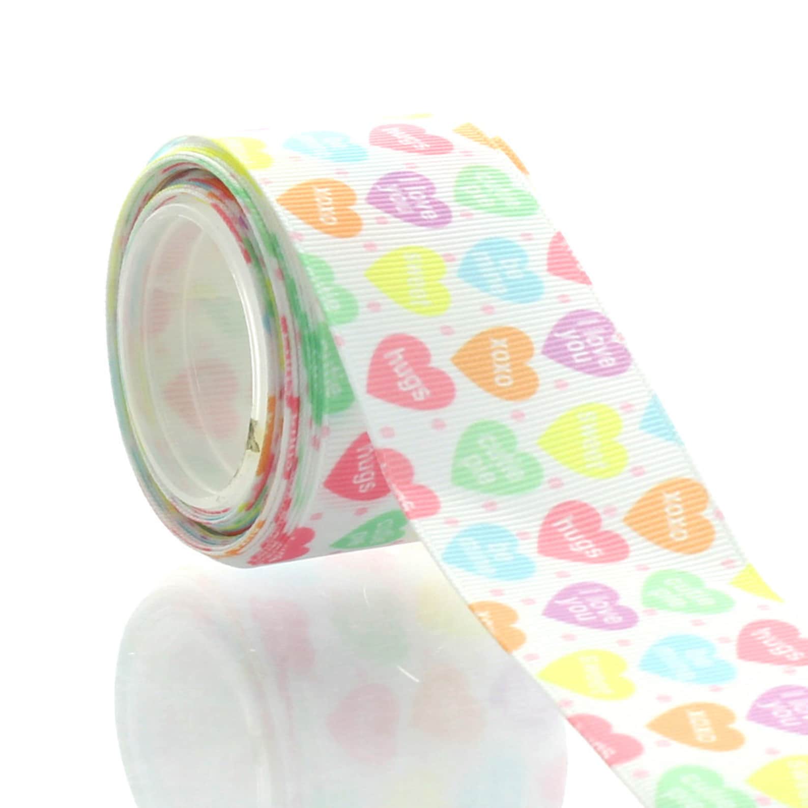 1.5 Valentine Candy Heart Grosgrain Ribbon Choose Etsy