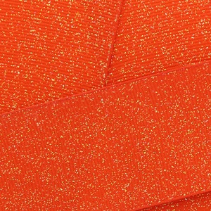 Orange Dazzle Glitter Grosgrain Ribbon- Choose Width / Length