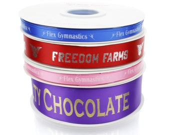 2.25" Custom Printed Satin Ribbon - Personalized Printed Ribbon For Promotional Use - Packaging - Gifts