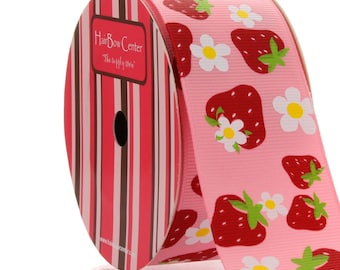 1.5" Strawberry Grosgrain Ribbon - Choose Length