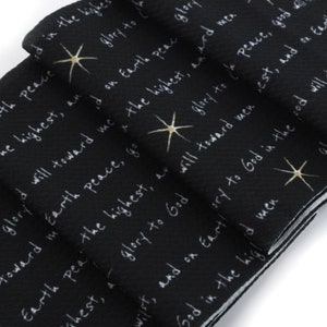 Glory To God Christmas Liverpool Bullet Stretch Fabric by the Yard or 6&quot; Strips