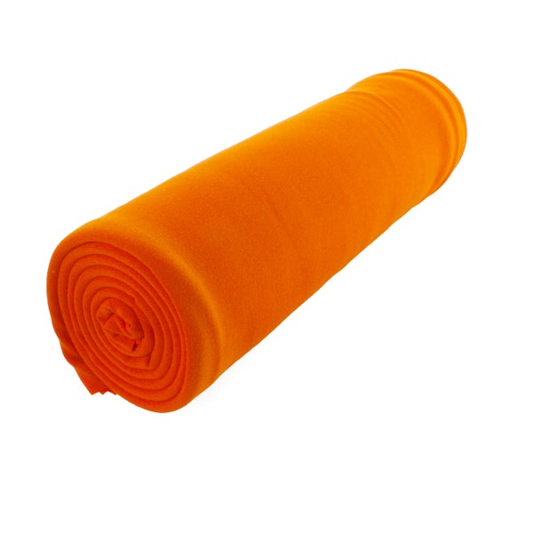 Solid Orange DBP 4-Way Stretch Fabric Double Brushed Polyester by the 1/2 Yard, 1 Yard or 6" Strip