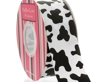 1.5 inch Cow Grosgrain Ribbon - Choose Length