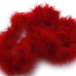 Boa de penas de marabu vermelho 2 jardas (6 pés)