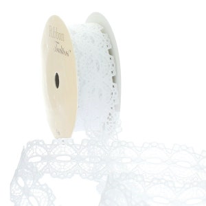 7/8 "Weißes Band Loch Spitzenbesatz Wählen Sie Länge