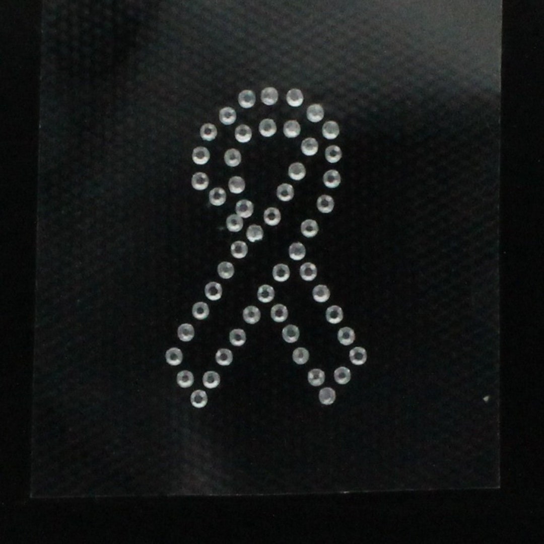 Cancer Ribbon Rhinestone Cancer Awareness Ribbon Hotfix Rhinestone Iron on Heat Transfer - Etsy