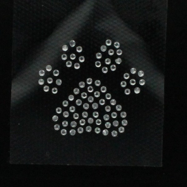 Hotfix Rhinestone Iron On Heat Transfer Paw Print