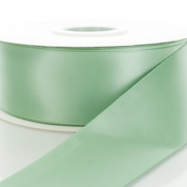 Sage Green Double Face Satin Ribbon - Choose Width / Length