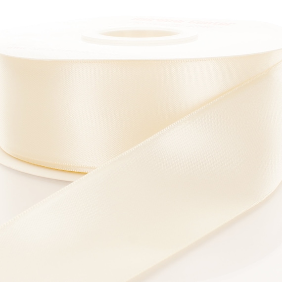 Ribest 1 inch Ivory Grosgrain Ribbon 50 Yards Per Roll for Crafts Bow Maker  Wreaths Gift Wrapping Hair Accessories Wedding