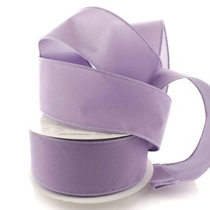 Dusty Lilac Suede Velvet Wired Ribbon Fall Winter Wedding Holiday 1.5&quot; or 2.5&quot; Width #9 #40