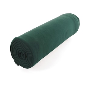 May include: A rolled up dark green fleece blanket.