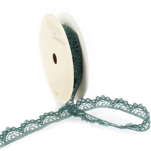 3/8 "Jäger Grün Vintage Schmale Spitze Band Besatz Wählen Sie Länge