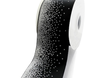 3" Sparkle Fade Glitter Print Grosgrain Ribbon 12 Colors Cheer Dance Team Choose Color and Length