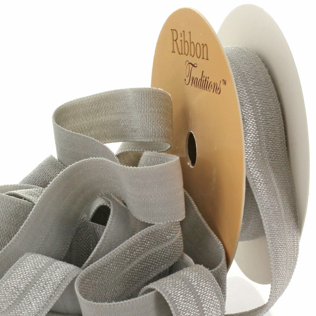 Fo Ribbon 5/8 Inch Fold Over Elastic (FOE) Ribbon 009 Gray - Choose Length - Etsy