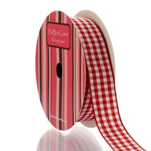 3/4 inch Rotes Vichy Karo Band