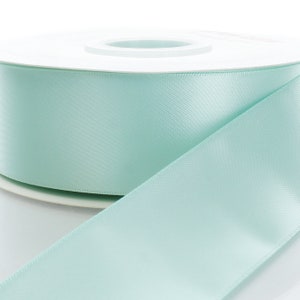 Aqua Double Face Satin Ribbon - Choose Width / Length