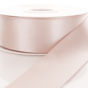 Ruban satiné double face champagne - Largeur/Longueur au choix