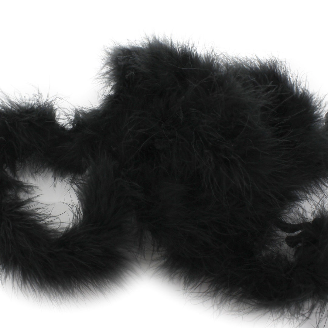 Black Marabou Feather Boa 2 Yards 6 Feet - Etsy