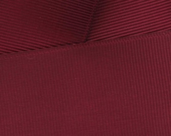 Ruban gros-grain bordeaux Uni - Largeur/Longueur au choix