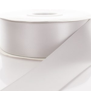Grey Double Face Satin Ribbon - Choose Width / Length
