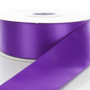 Ruban satin double face violet - Largeur/longueur au choix