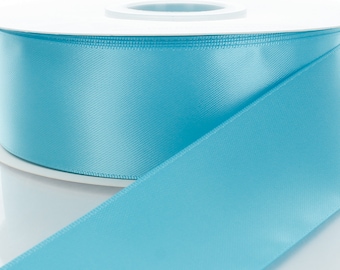 Turquoise Double Face Satin Ribbon - Choose Width / Length