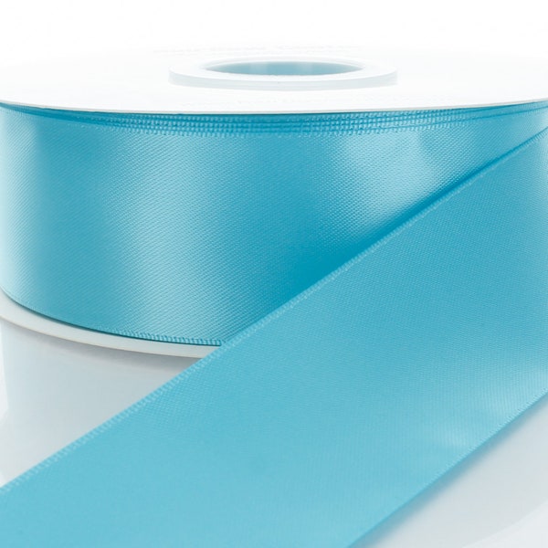 Turquoise Double Face Satin Ribbon - Choose Width / Length