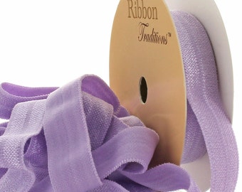 5/8" Fold Over Elastic (FOE) Ribbon 430 Lavender - Choose Length