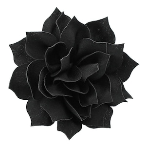 Black (2 pcs) Medium Petal Blossom Hair Flowers