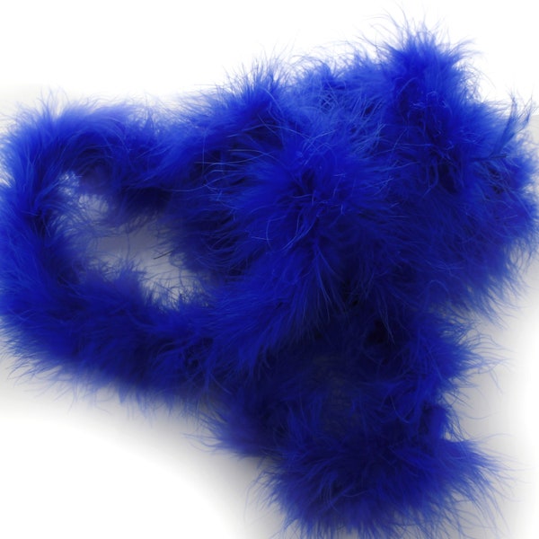 Royal Blue Marabou Feather Boa 2 Yards (6 Feet)