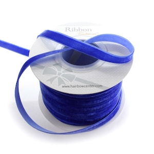 Kobalt Royal Blau Samtband Wählen Sie Breite und Länge