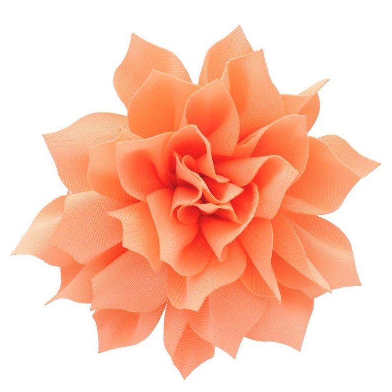 3.5 Medium Petal Blossom Hair Flower Peach 2 pcs