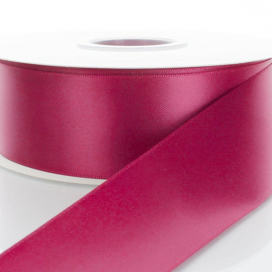 Raspberry Pink Double Face Satin Ribbon - Choose Width / Length - Etsy
