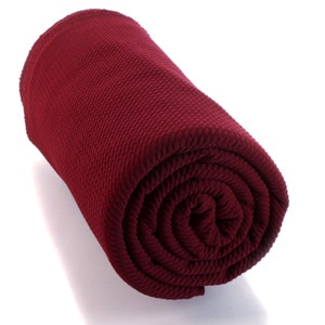 Maroon Solid Liverpool Bullet Stretch Fabric by the Yard or 6 inch Strips