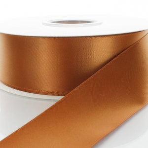 Copper Double Face Satin Ribbon - Choose Width / Length