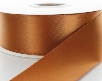 Copper Double Face Satin Ribbon - Choose Width / Length