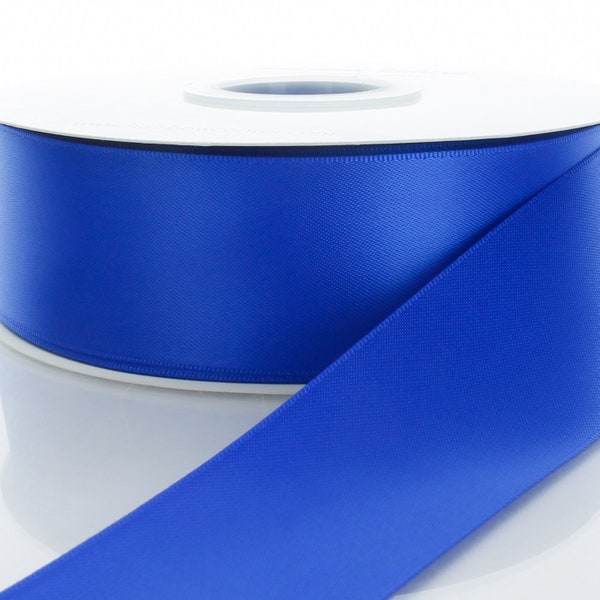 Royal Blue Double Face Satin Ribbon - Choose Width / Length