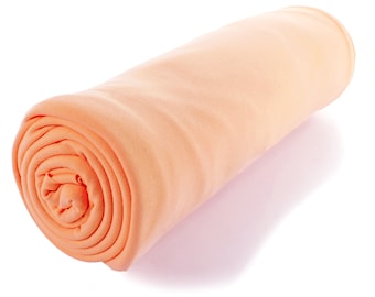 Solid Petal Peach DBP 4-Way Stretch Fabric Double Brushed Polyester by the 1/2 Yard, 1 Yard or 2yd