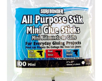 Surebonder ミニサイズ デュアル温度グルースティック 4インチ - 100本入り