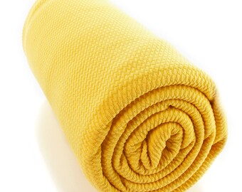Lemon Yellow Solid Liverpool Bullet Stretch Fabric by the Yard or 6" Strips