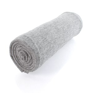 Solid Heather Gray DBP 4-Way Stretch Fabric Double Brushed Polyester by the 1/2 Yard, 1 Yard or 6 inch Strip