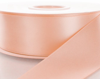 Barely Peach Double Face Satin Ribbon - Choose Width / Length