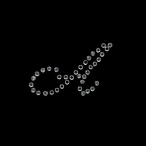 HotFix Iron On Rhinestone Transfer Alphabet Monogram Script - 3/4&quot; - Choose Letter